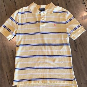 Yellow striped boys Ralph Lauren polo